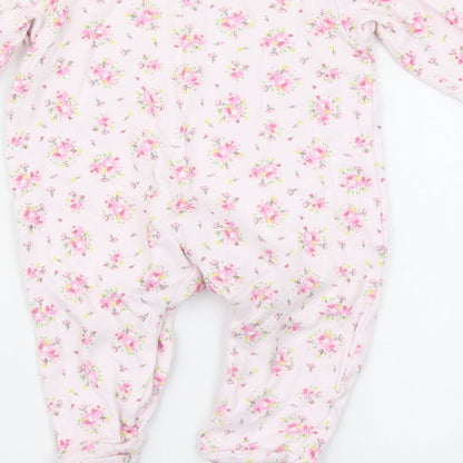 Bebe Bonito Girls Pink Floral  Babygrow One-Piece Size 3-6 Months