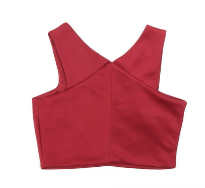 Womens UK Size 12 New Look Red Cropped Tank