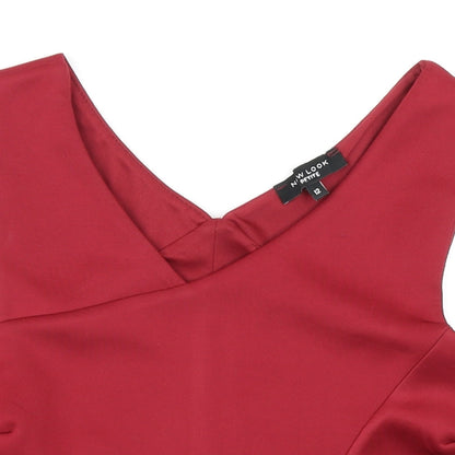 Womens UK Size 12 New Look Red Cropped Tank