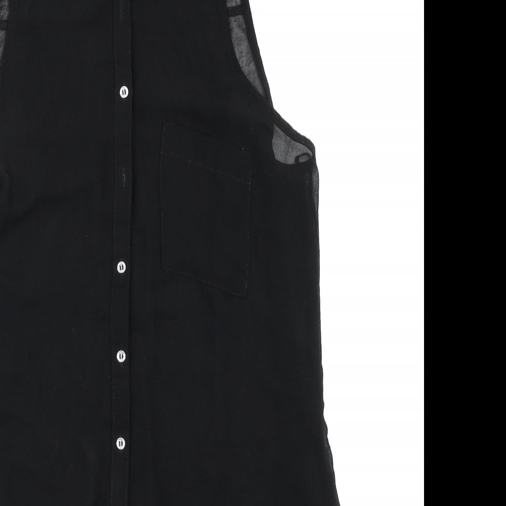 Womens UK Size 14 G21 Black Basic Blouse