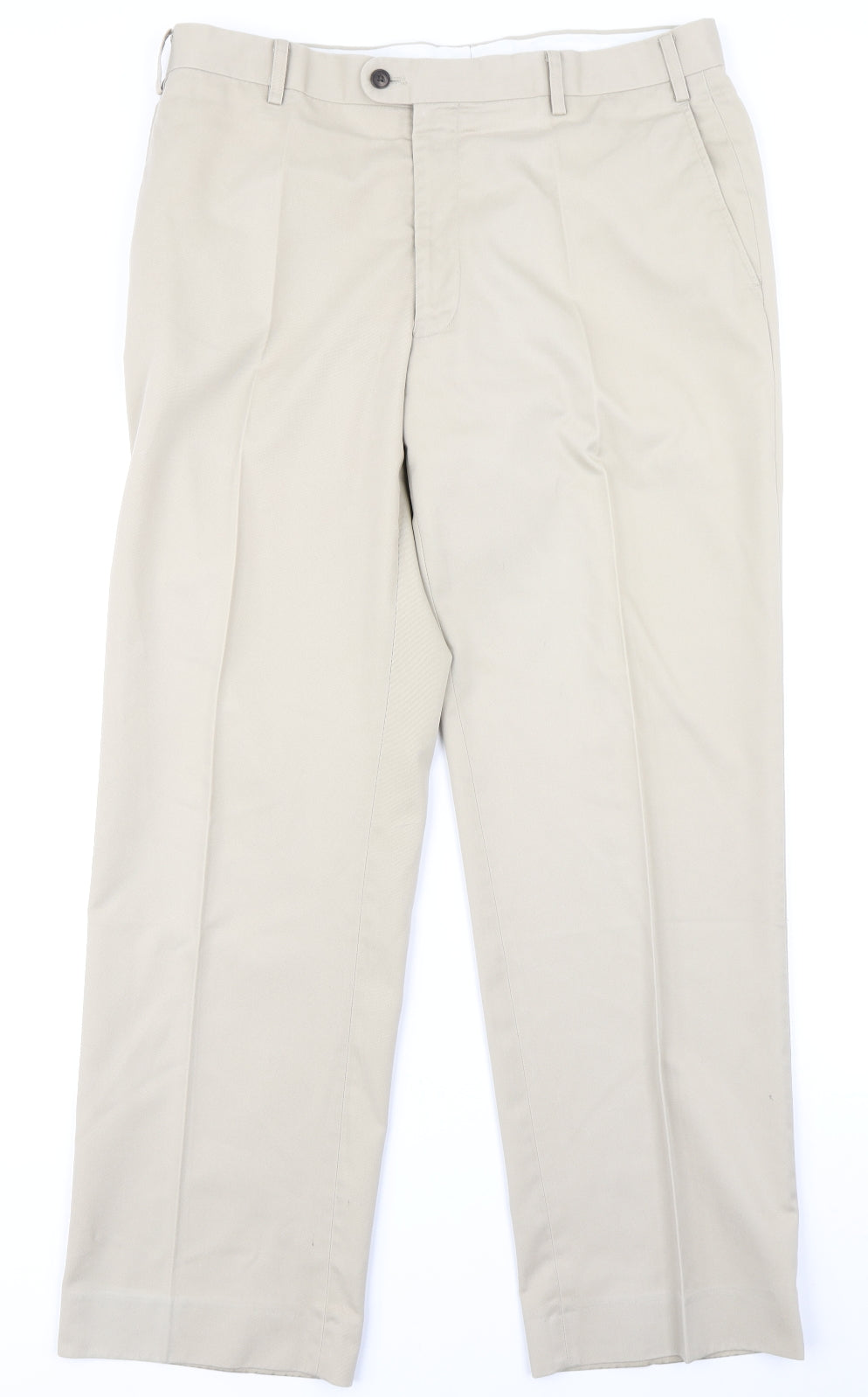 Purple Flag Mens Beige   Trousers  Size 36 in L29 in