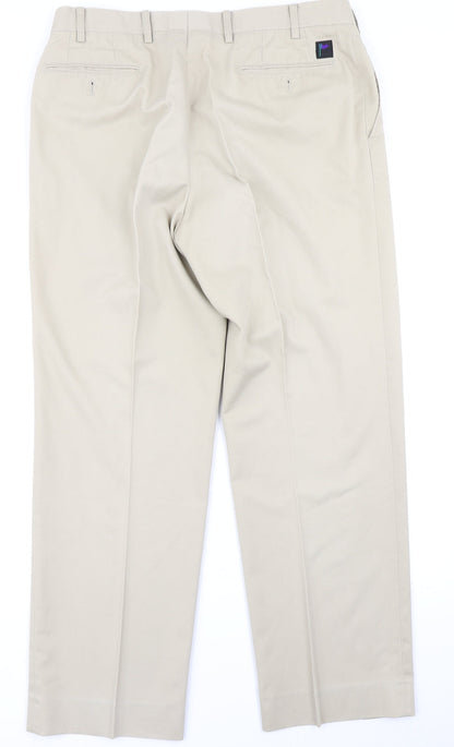 Purple Flag Mens Beige   Trousers  Size 36 in L29 in