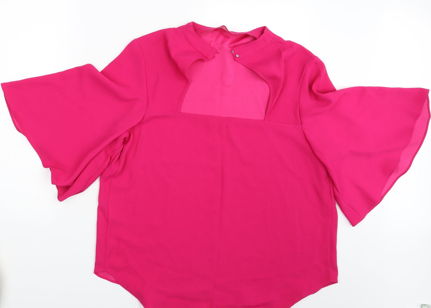 Womens UK Size One Size Preworn Pink Basic Blouse