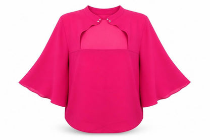 Womens UK Size One Size Preworn Pink Basic Blouse