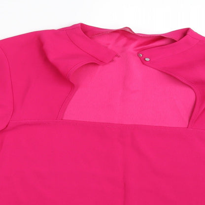 Womens UK Size One Size Preworn Pink Basic Blouse