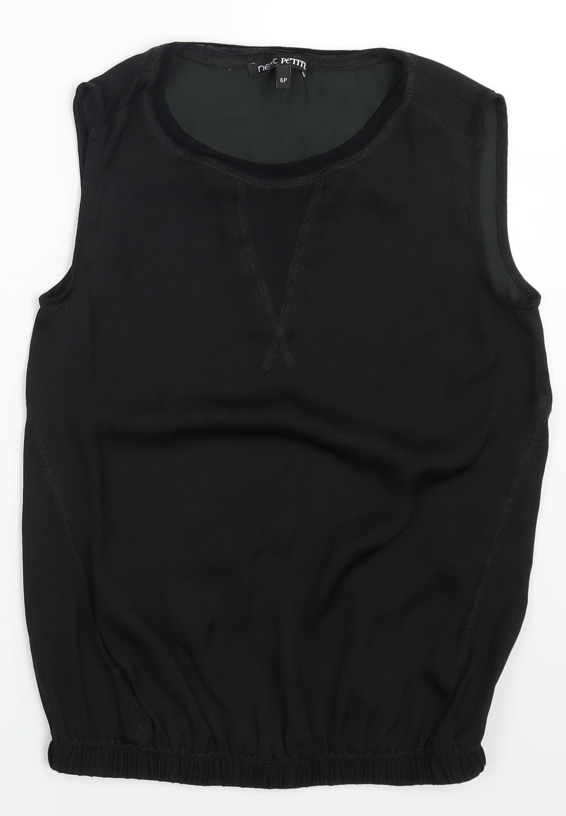 Womens UK Size 6 NEXT Black Basic Blouse