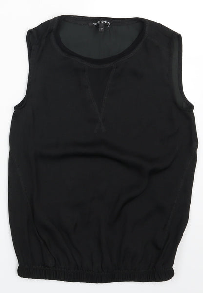 Womens UK Size 6 NEXT Black Basic Blouse