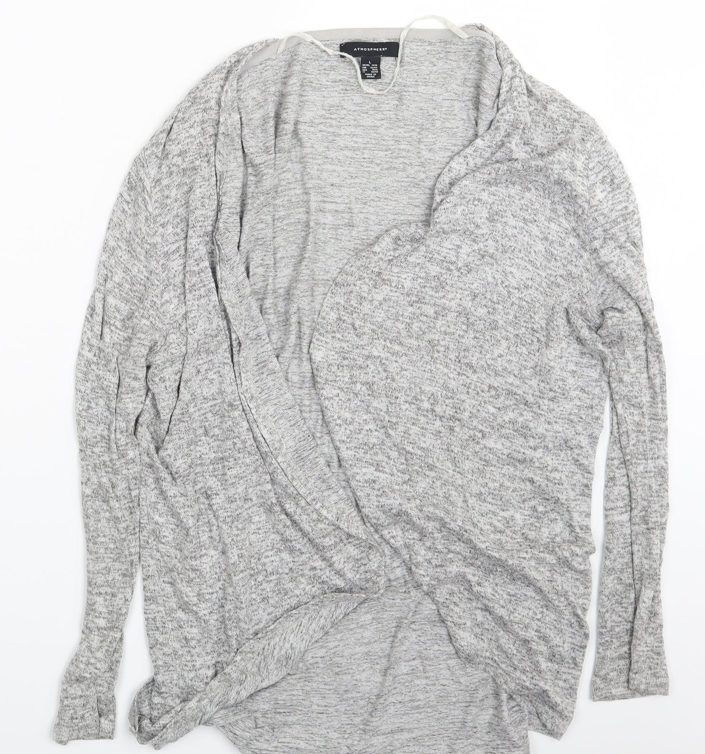 Womens UK Size 14 Atmosphere Grey Wrap Jumper