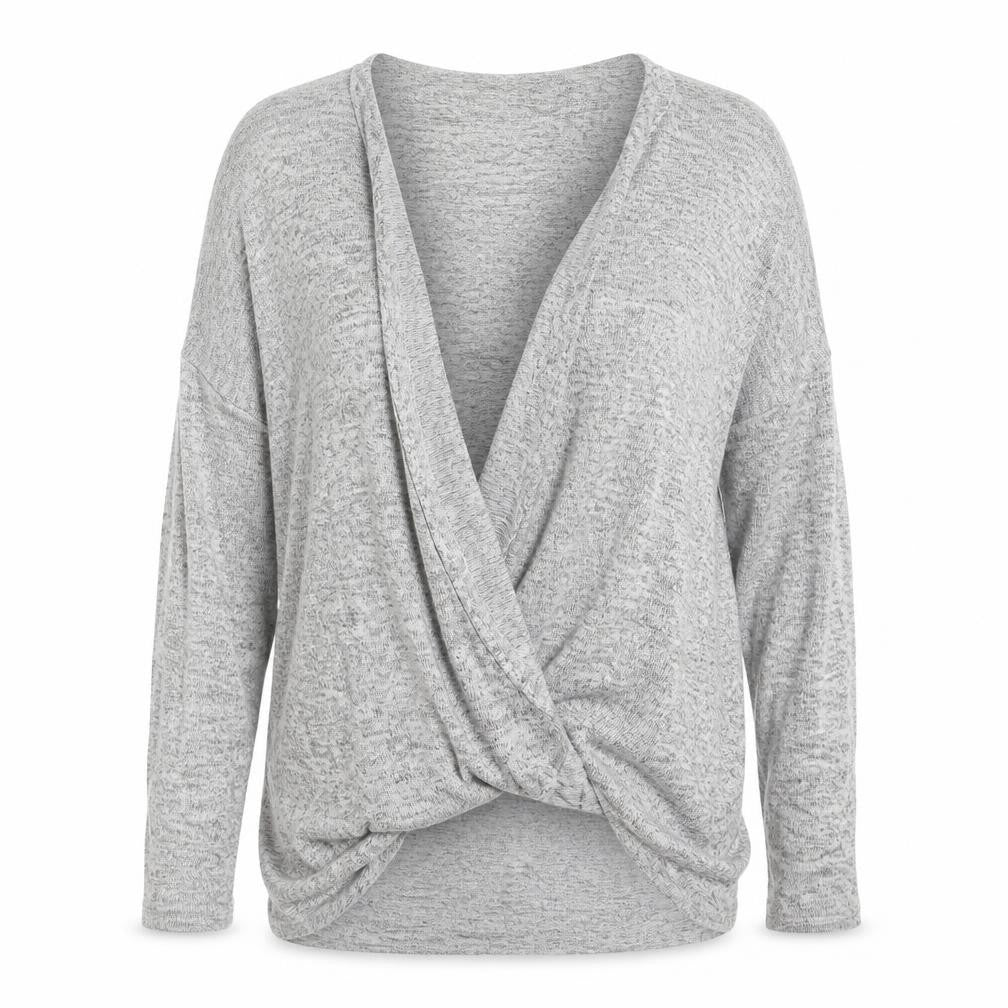 Womens UK Size 14 Atmosphere Grey Wrap Jumper