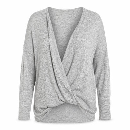 Womens UK Size 14 Atmosphere Grey Wrap Jumper