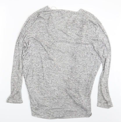 Womens UK Size 14 Atmosphere Grey Wrap Jumper