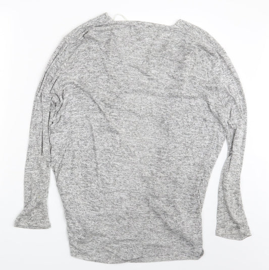 Womens UK Size 14 Atmosphere Grey Wrap Jumper
