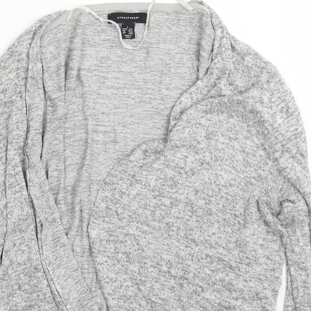 Womens UK Size 14 Atmosphere Grey Wrap Jumper