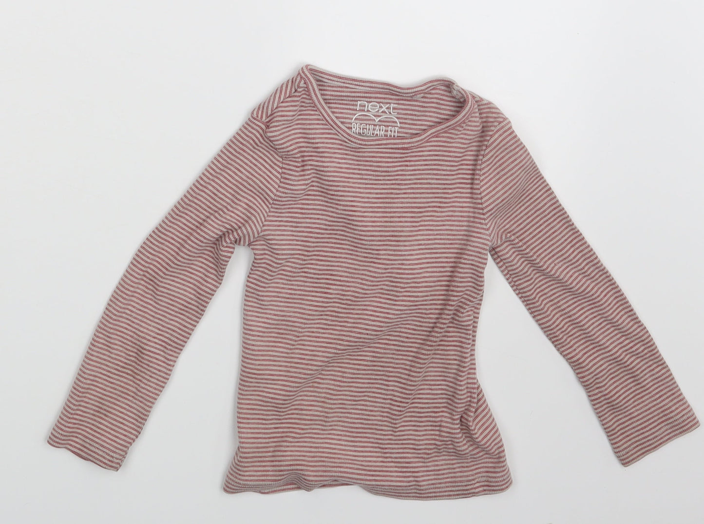 NEXT Girls Pink Striped  Pullover Jumper Size 4 Years