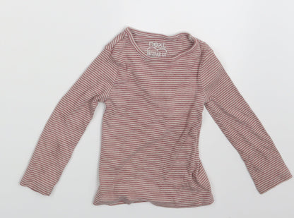 NEXT Girls Pink Striped  Pullover Jumper Size 4 Years