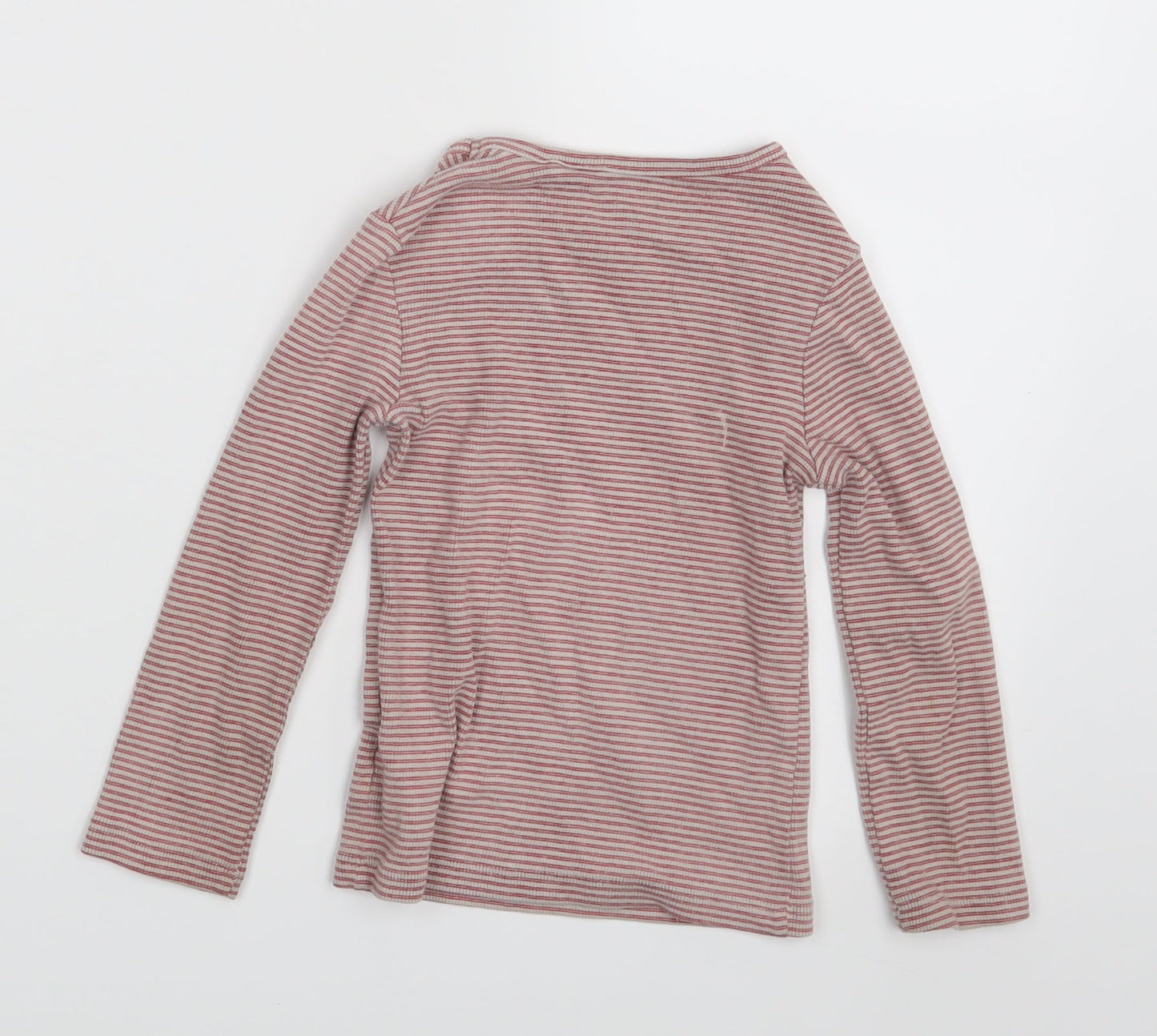 NEXT Girls Pink Striped  Pullover Jumper Size 4 Years