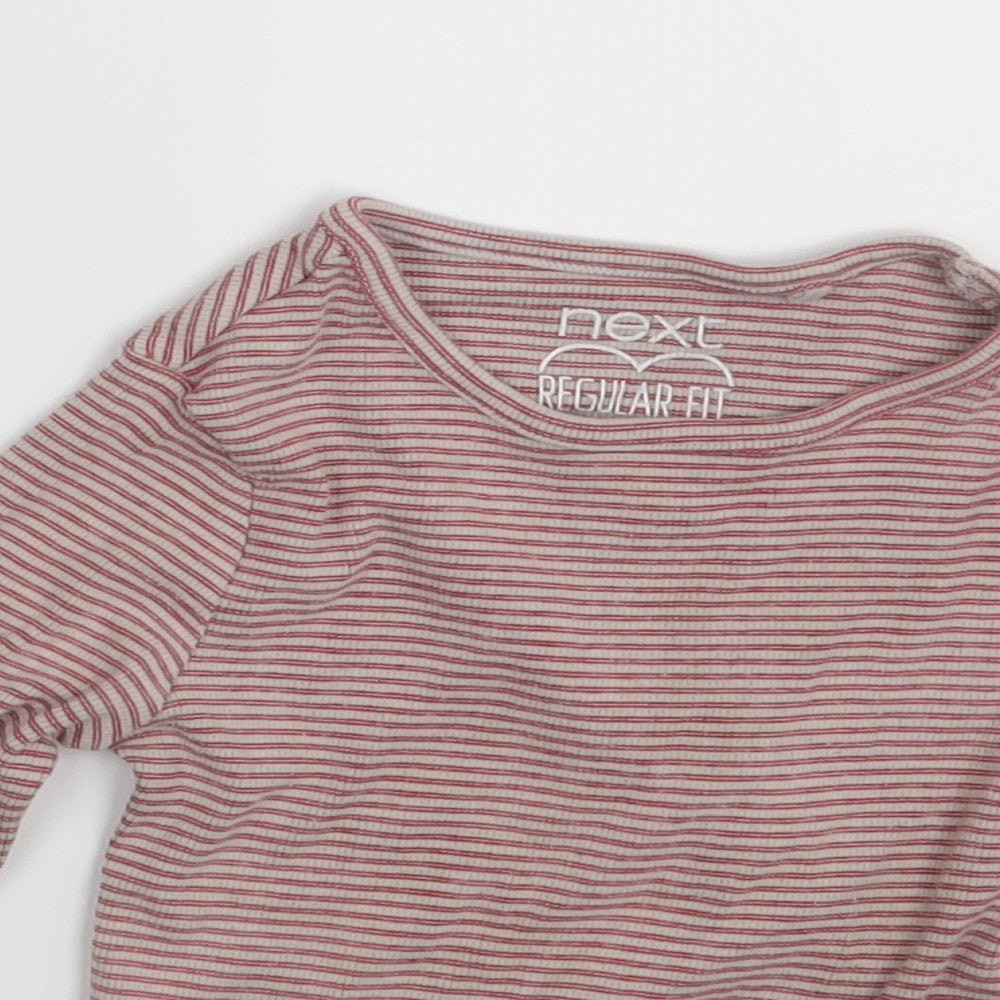 NEXT Girls Pink Striped  Pullover Jumper Size 4 Years