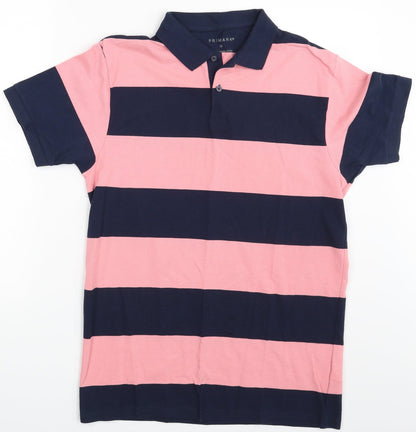 Primark Mens Multicoloured Striped   Polo Size M
