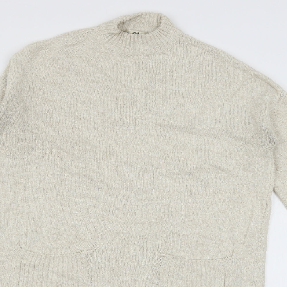 Womens UK Size 6 Miss Selfridge Ivory Pullover Jumper