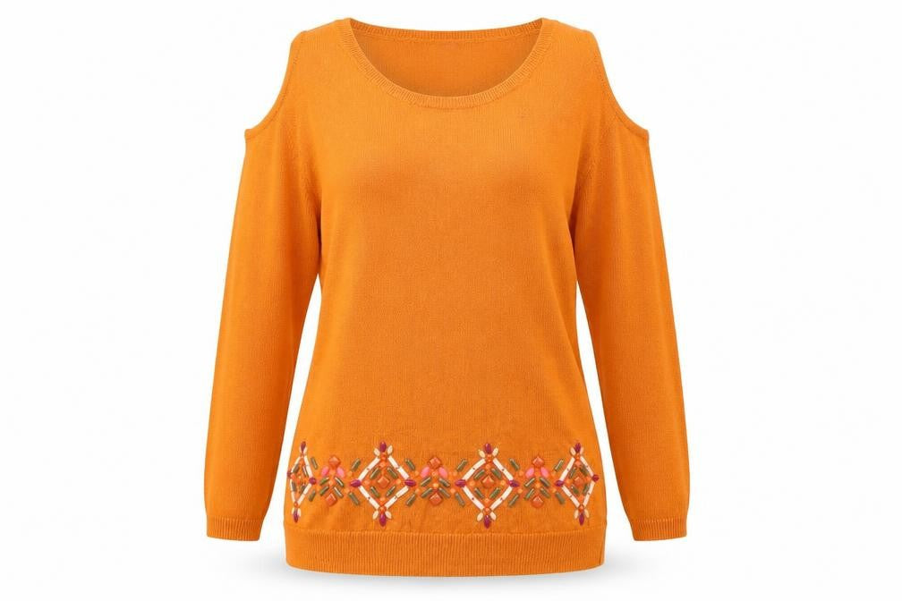Womens UK Size 6 NEXT Orange Pullover Jumper