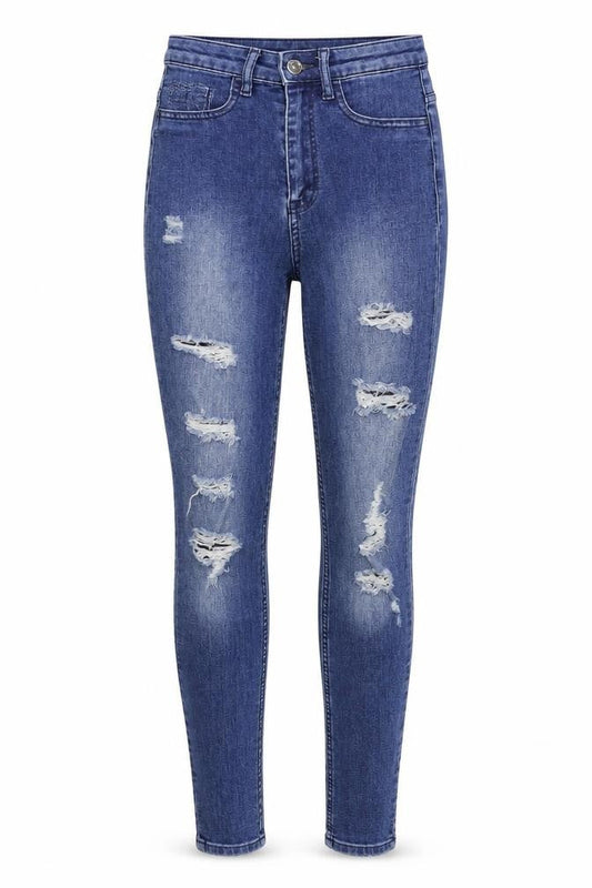 Womens UK Size 6 Divided by H&M Regular Fit Skinny Blue Jeans