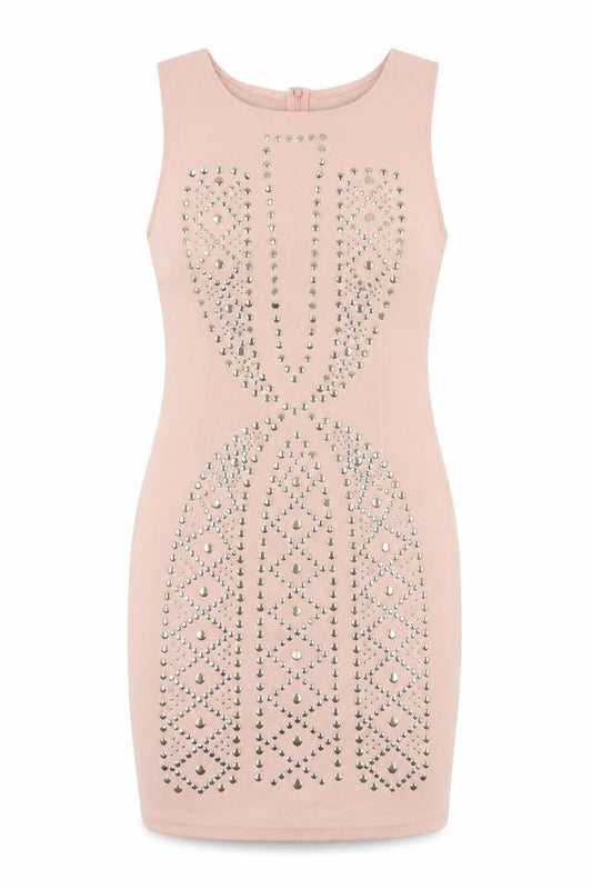 Layers Womens Pink Geometric Jersey Bodycon  Size S