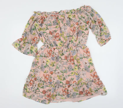 FOREVER 21 Womens Pink Floral  Fit & Flare  Size M