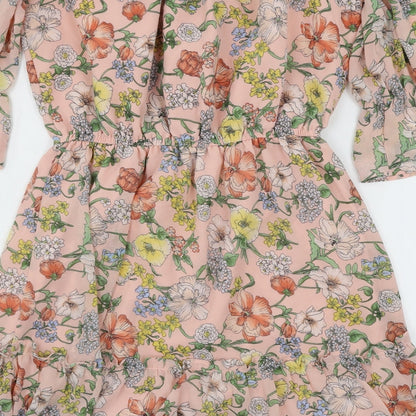 FOREVER 21 Womens Pink Floral  Fit & Flare  Size M