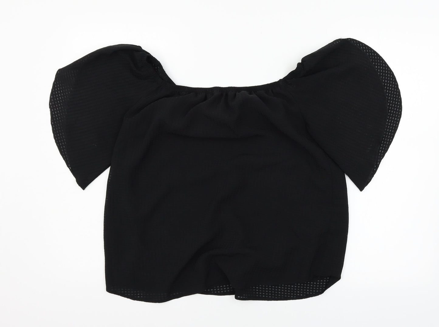 George Womens Black  Chiffon Basic Blouse Size 10