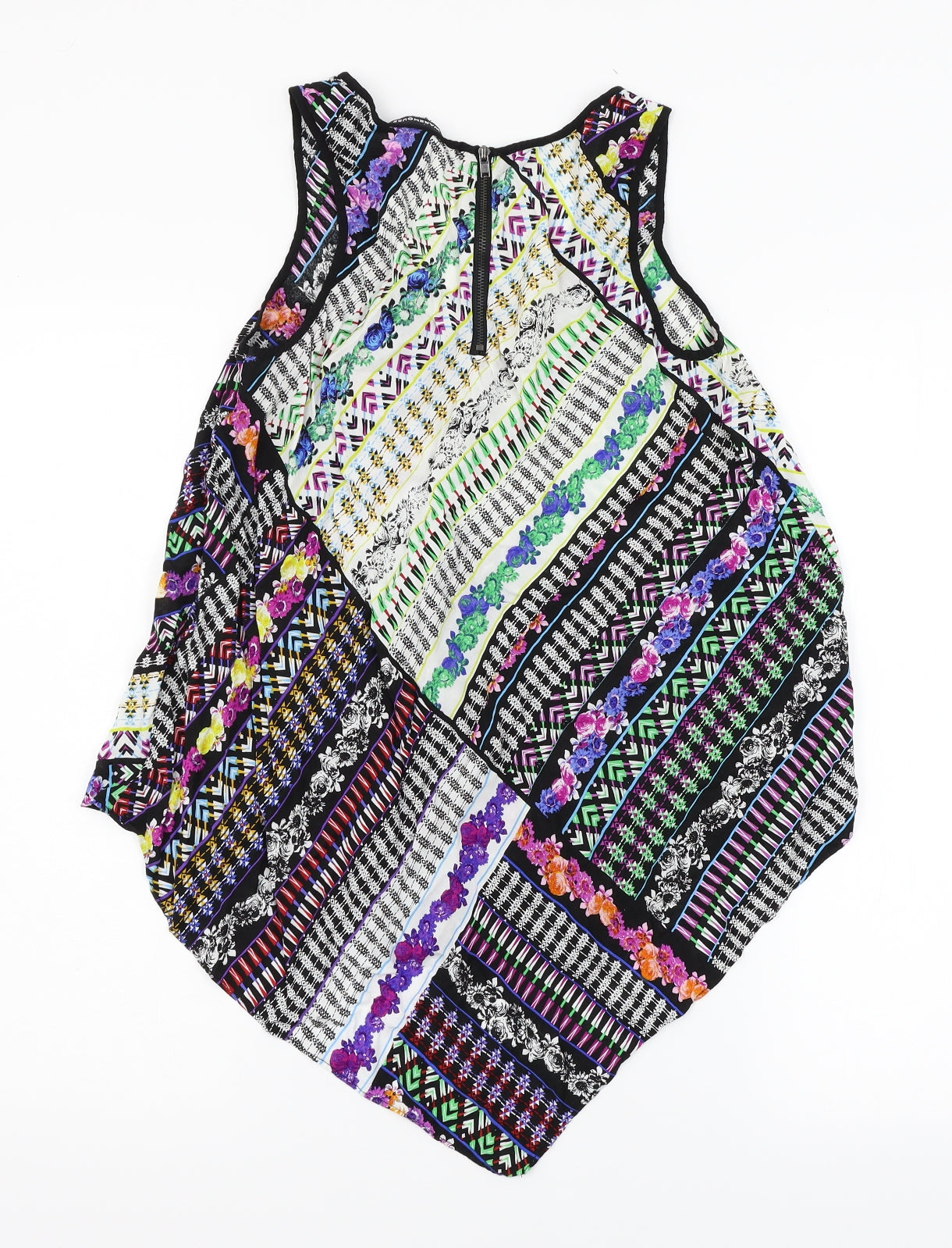 Womens UK Size 10 Warehouse Multicoloured Basic Tank