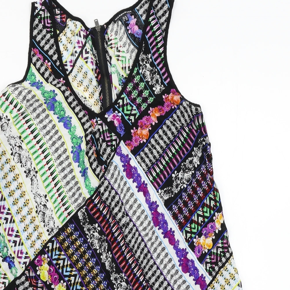 Womens UK Size 10 Warehouse Multicoloured Basic Tank