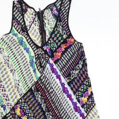Womens UK Size 10 Warehouse Multicoloured Basic Tank