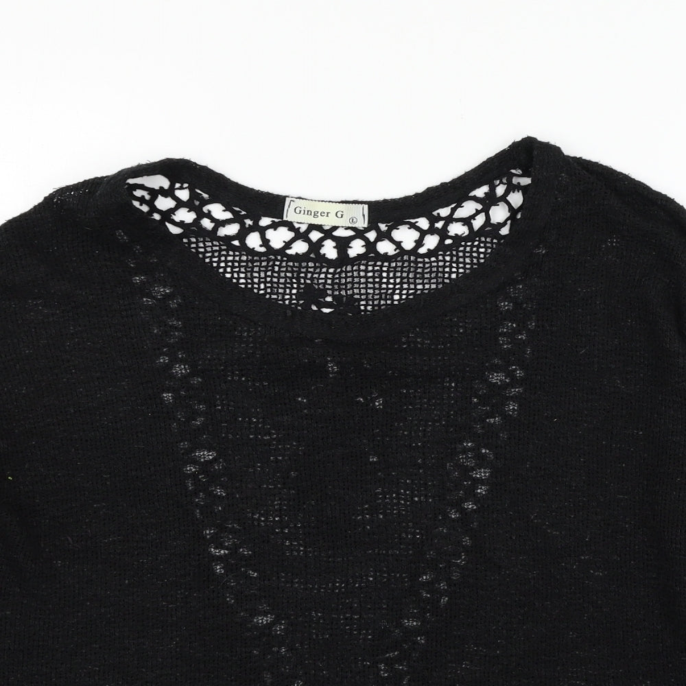 Womens UK Size L Ginger G Black Pullover Jumper