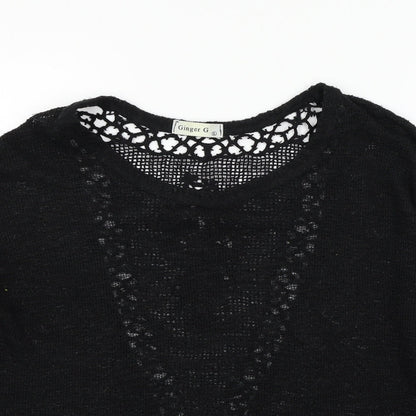 Womens UK Size L Ginger G Black Pullover Jumper