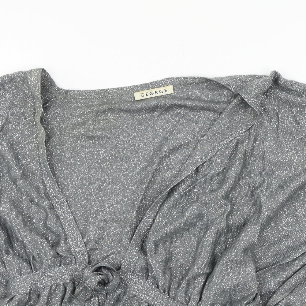 George Womens Grey  Knit Cardigan Jumper Size 12