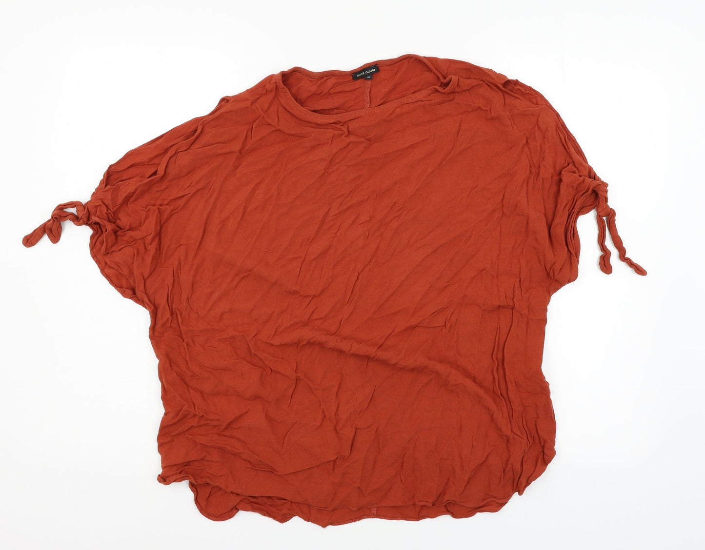 Womens UK Size 18 River Island Red Basic Blouse