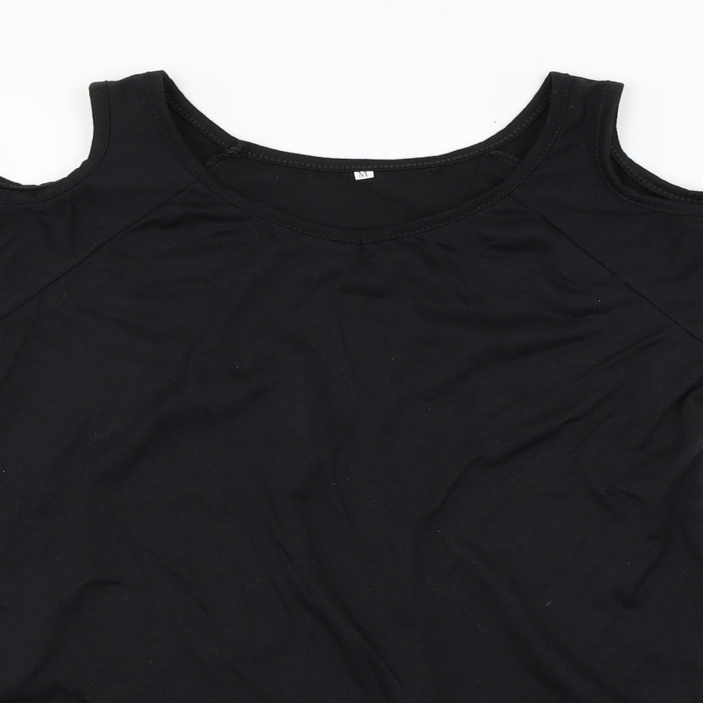 Preworn Womens Black  Jersey Basic T-Shirt Size M