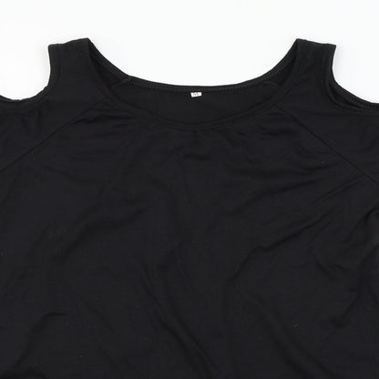 Preworn Womens Black  Jersey Basic T-Shirt Size M
