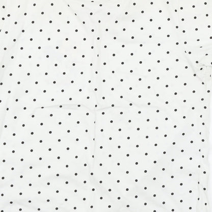 Disney Womens White Polka Dot Jersey Top Pyjama Top Size 10  - Minnie Mouse