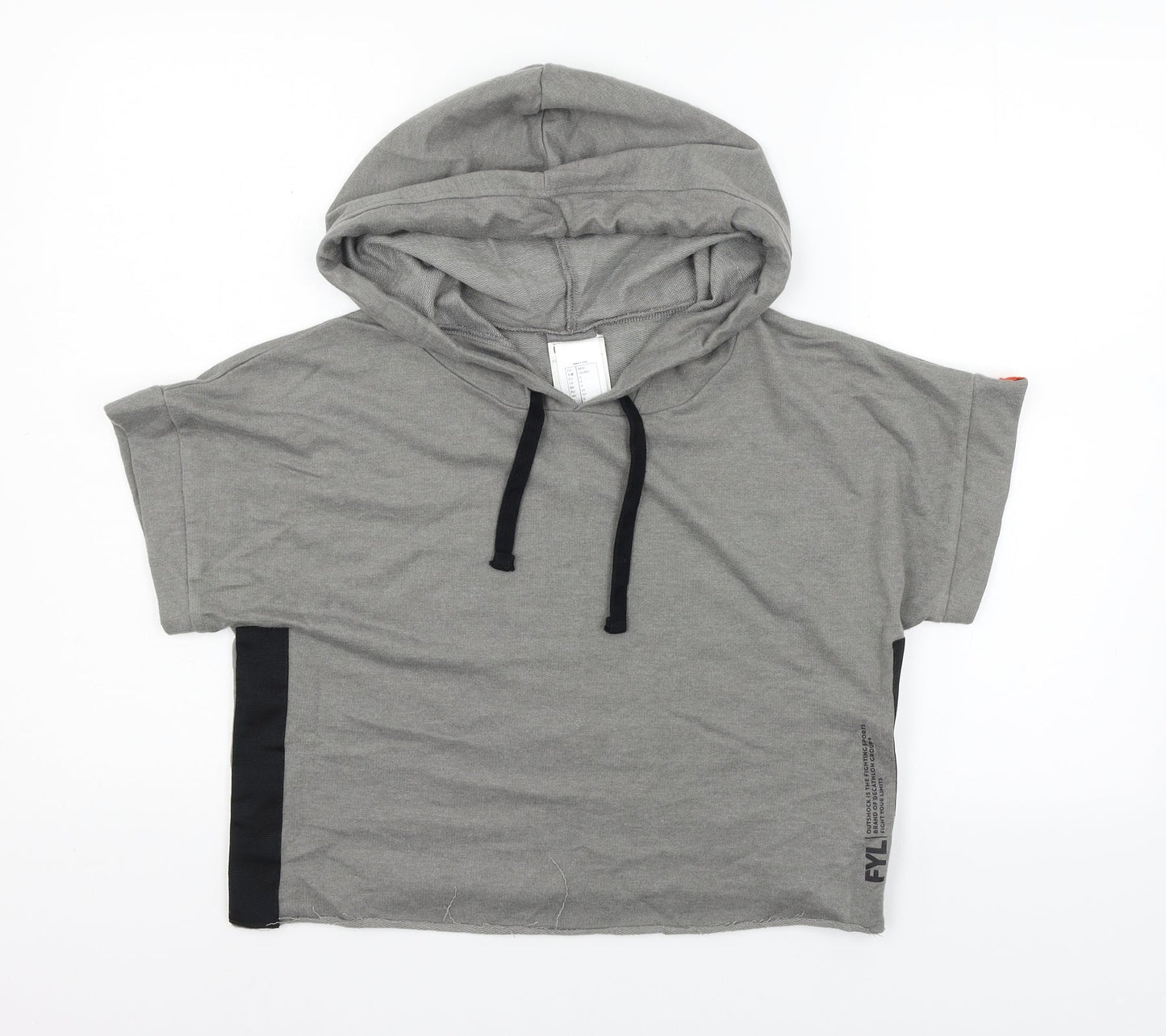 DECATHLON Womens Grey  Jersey Pullover Hoodie Size S  - FYL