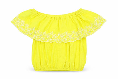 Primark Womens Yellow Colourblock  Basic T-Shirt Size 4