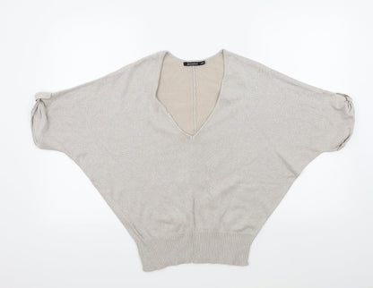 Womens UK Size 8 Atmosphere Beige Pullover Jumper
