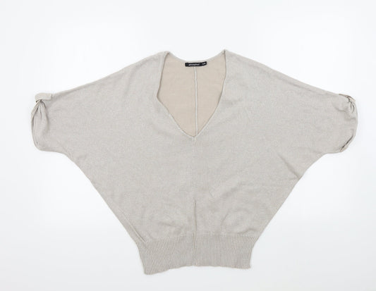 Womens UK Size 8 Atmosphere Beige Pullover Jumper