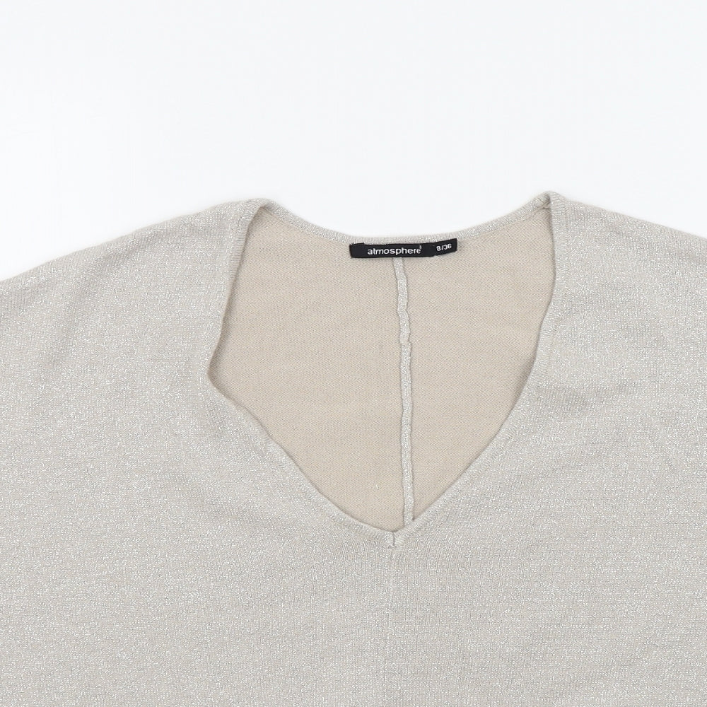 Womens UK Size 8 Atmosphere Beige Pullover Jumper