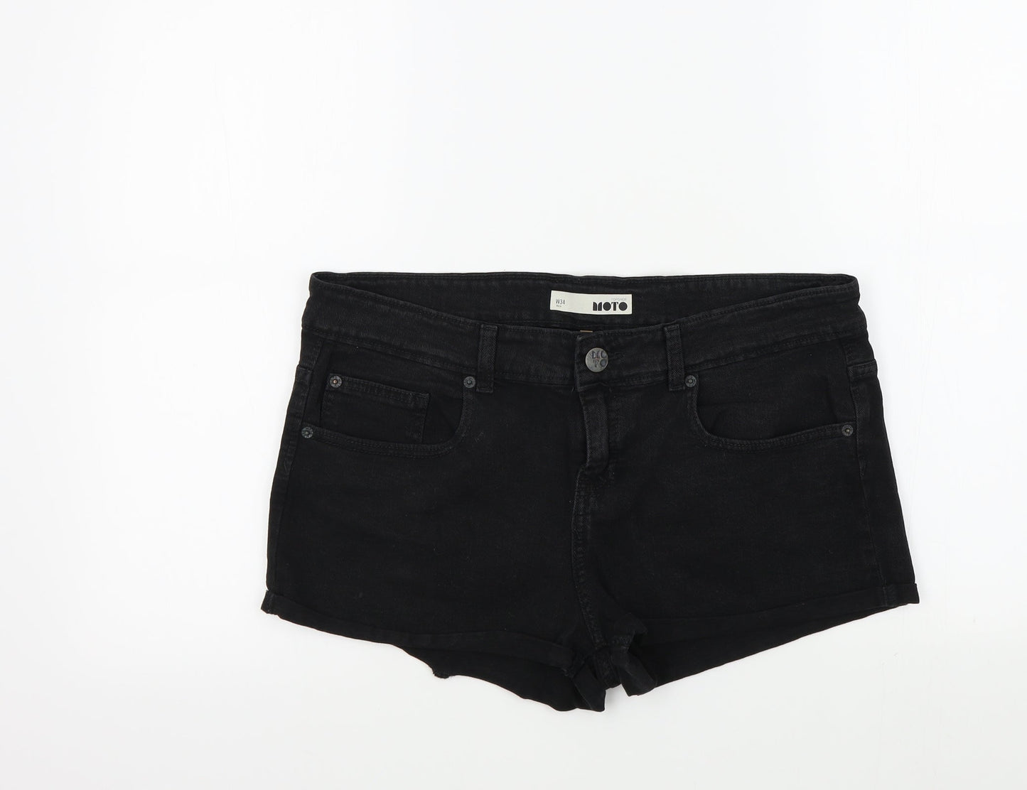 top shop Womens Black Colourblock  Bermuda Shorts Size 34