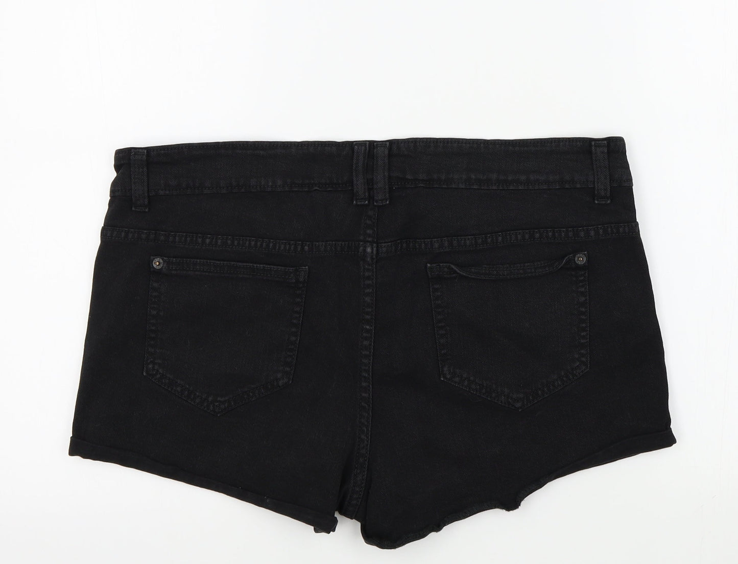 top shop Womens Black Colourblock  Bermuda Shorts Size 34