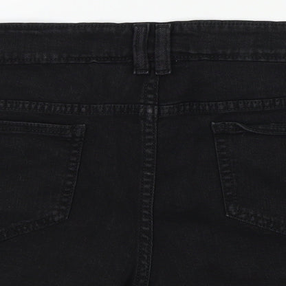 top shop Womens Black Colourblock  Bermuda Shorts Size 34