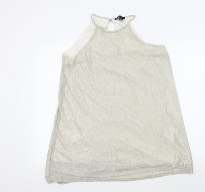 Primark Womens Gold Colourblock  A-Line  Size 14