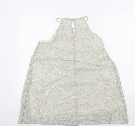 Primark Womens Gold Colourblock  A-Line  Size 14