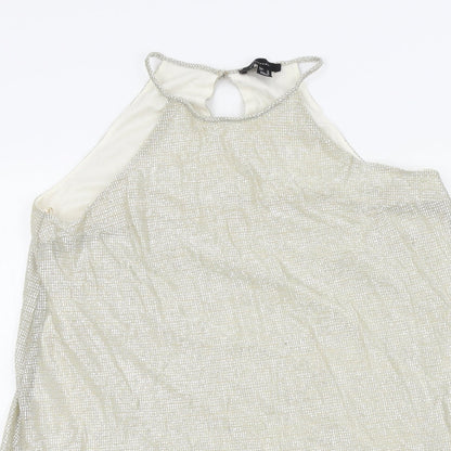 Primark Womens Gold Colourblock  A-Line  Size 14